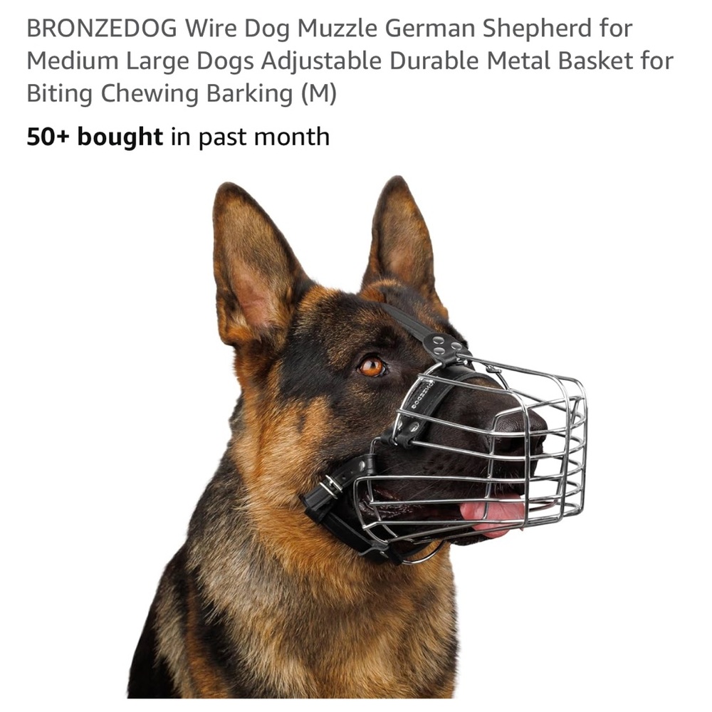 Brand new medium/large muzzle 
** could not return to Amazon! 
Didn’t fit my dog